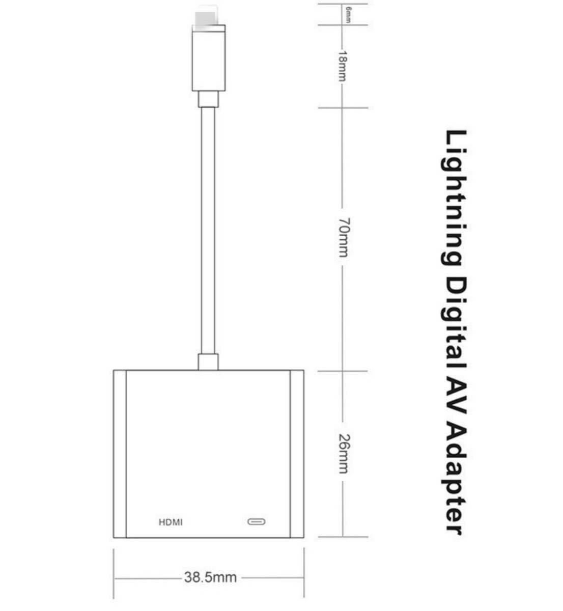 ★最新版★MFI認証 iPhone HDMI 変換アダプタ ライトニング 接続ケーブル アダプタ HDMIケーブル 有線ミラーリング 設定不要(元箱なし)_画像4