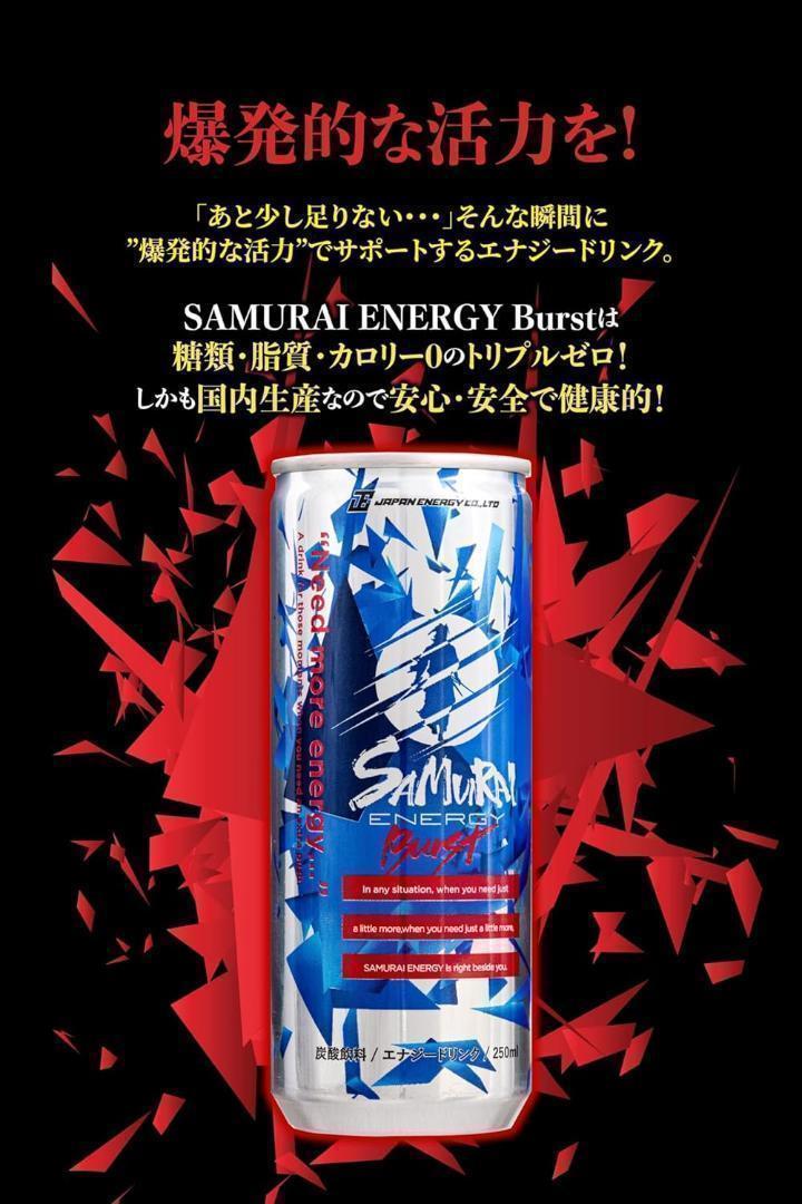 【アウトレット】 ジャパンエナジー サムライエナジーバースト 250ml×30本 2箱セット_画像6