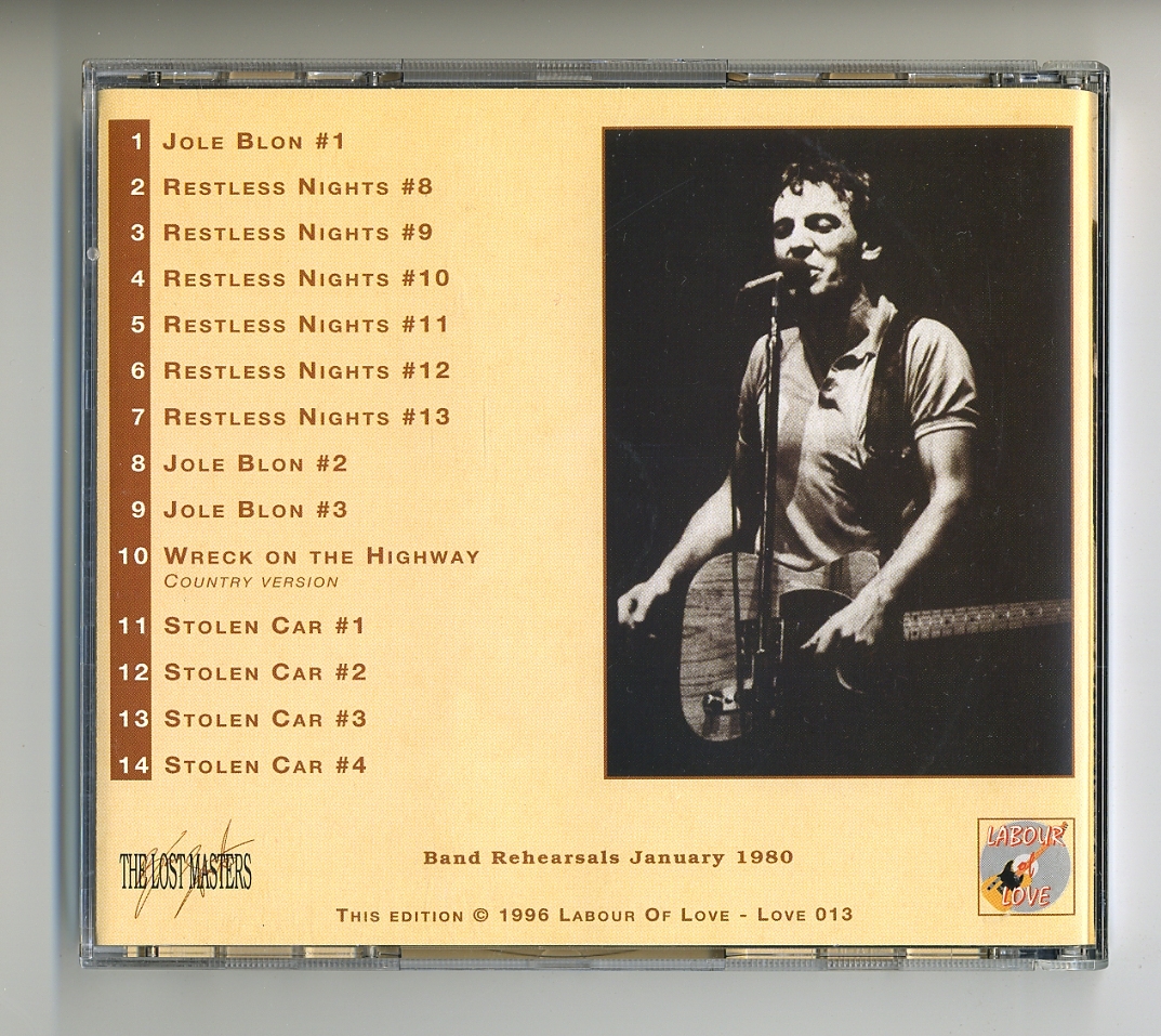 CD★Bruce Springsteen 1980 the Lost Masters 13 - Restless Days ブルース・スプリングスティーン デモ音源 リハーサル_画像2