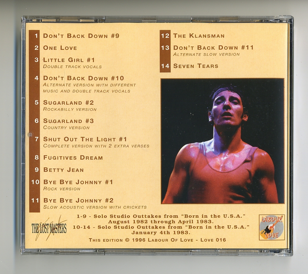 CD★Bruce Springsteen 1983 the Lost Masters 16 - Hollywood Hills Garage Tapes ブルース・スプリングスティーン Born in the U.S.A._画像2
