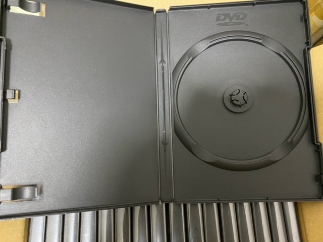 送料無料 中古 DVDトールケース 黒(ブラック)17枚セット 1枚収納 アマレータイプ /BD/CD_画像2