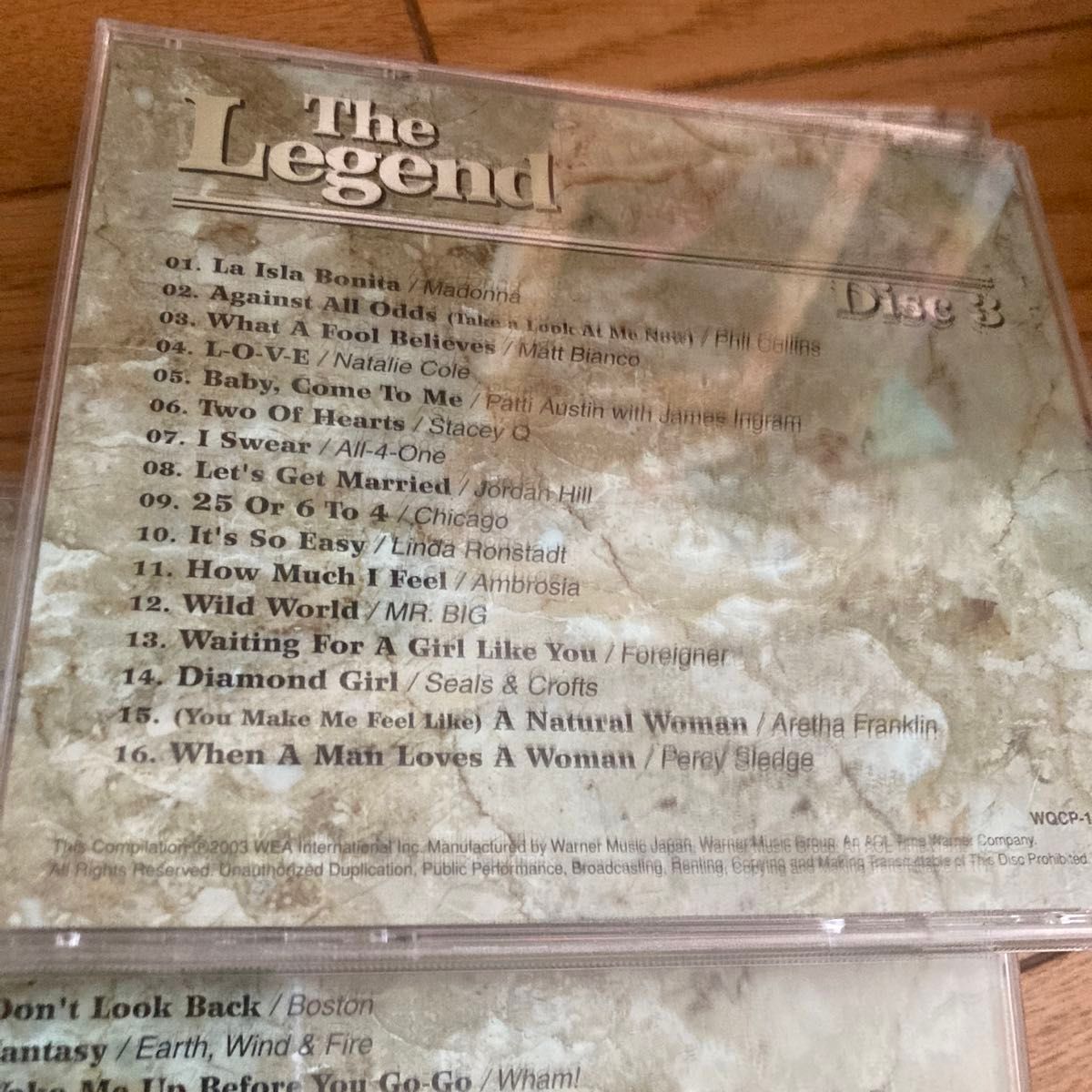 The Legend CD4枚組 BOX 洋楽 TOTO マドンナ ディープ・パープル ワム シカゴ ヨーロッパ プリンス