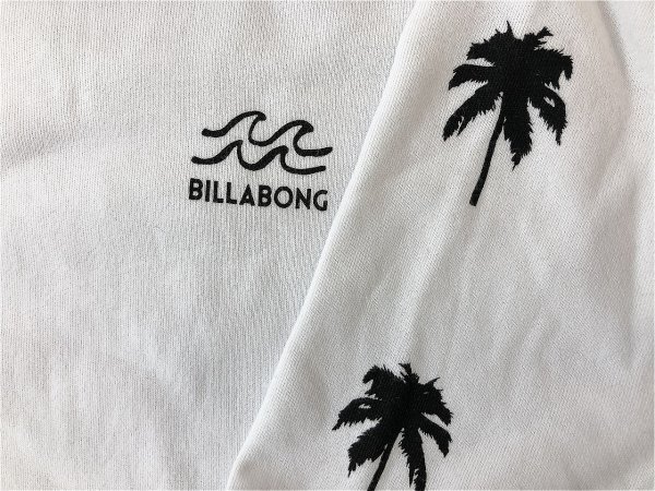 BILLABONG ビラボン レディース ロゴプリント スウェット フード ワンピース M 綿 白_画像3