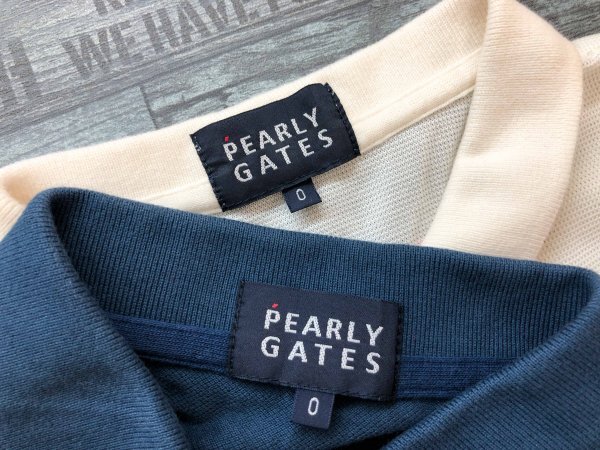 PEARLY GATES パーリーゲイツ レディース ゴルフ 半袖ポロシャツ 2点セット まとめ売り 0 紺・白_画像2