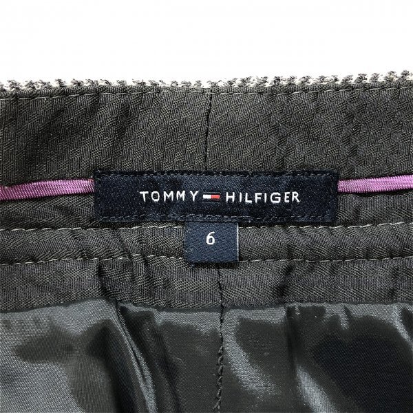 Tommy Hilfiger Tommy Hilfiger женский "в елочку" двойной кнопка вязаный узкая юбка 6 серый 