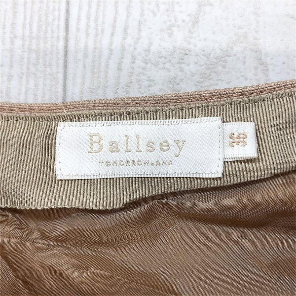 BALLSEY ボールジー レディース フレア ミディ スカート ベルトなし 36 ベージュ_画像2