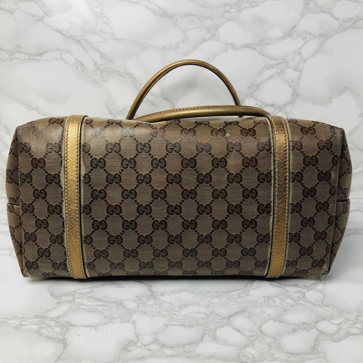 033 GUCCI グッチ トートバッグ ハンドバッグ 肩掛け GG柄