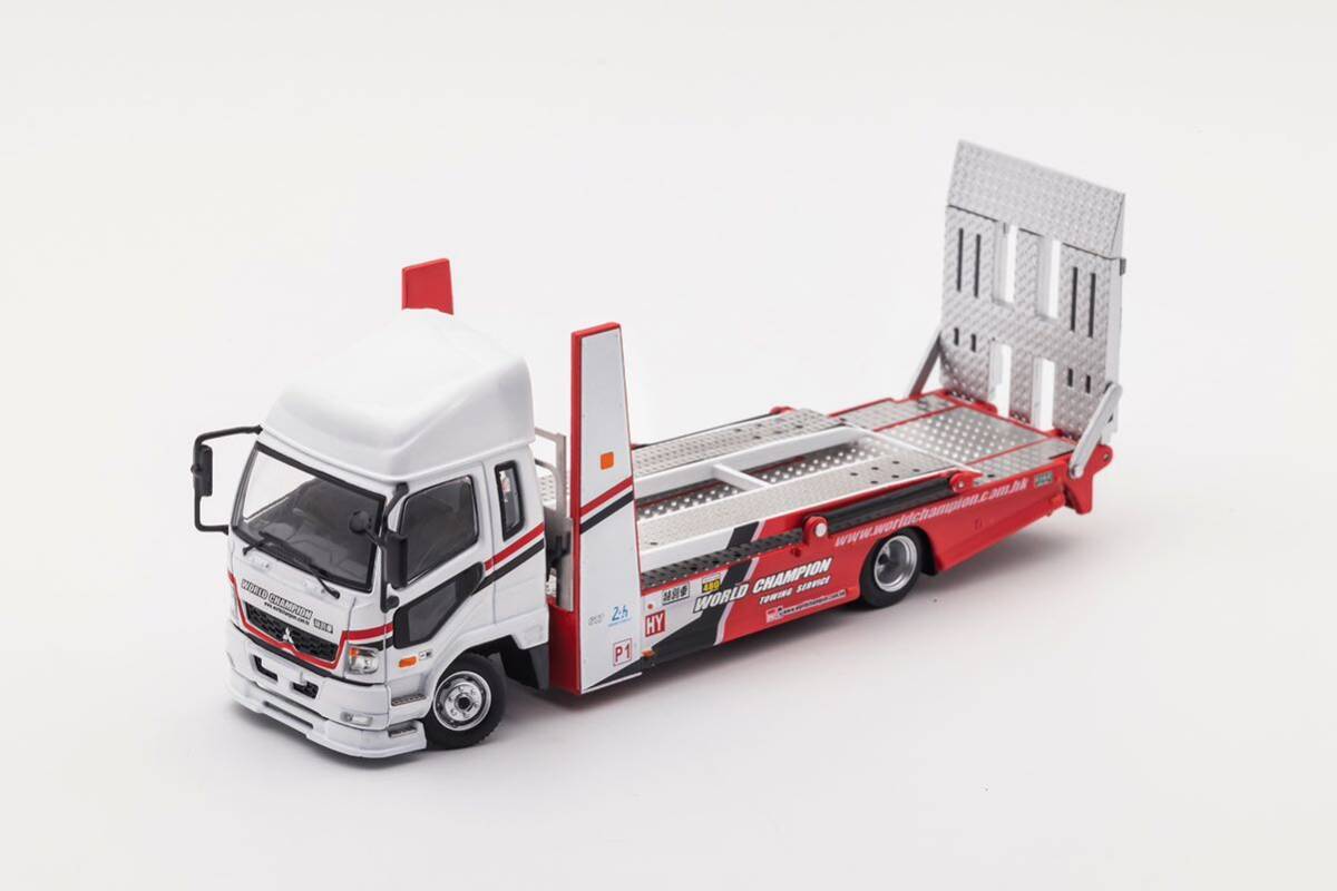 GCD 1/64 三菱FUSOトラック ダブルデッカートレーラー ふそう 韋川トラック ダイキャストモデル ミニカー minigt tlv用