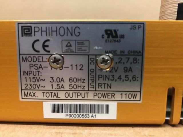 スイッチング電源　PHIHONG 　DC12V　９A　110W　超高音質　PCオーディオ　電源　オーディオ_画像1