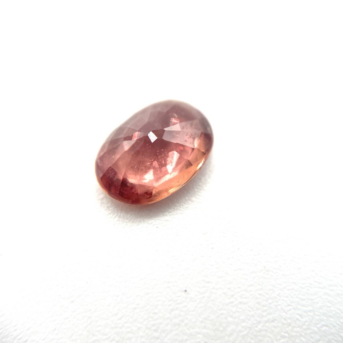 天然サファイア ルース 1.458ct ソーティング付き 約6.1×8.3×3.2mm 裸石 外し石 大粒 宝石 ジュエリー オレンジ ピンク jewelry safireの画像7