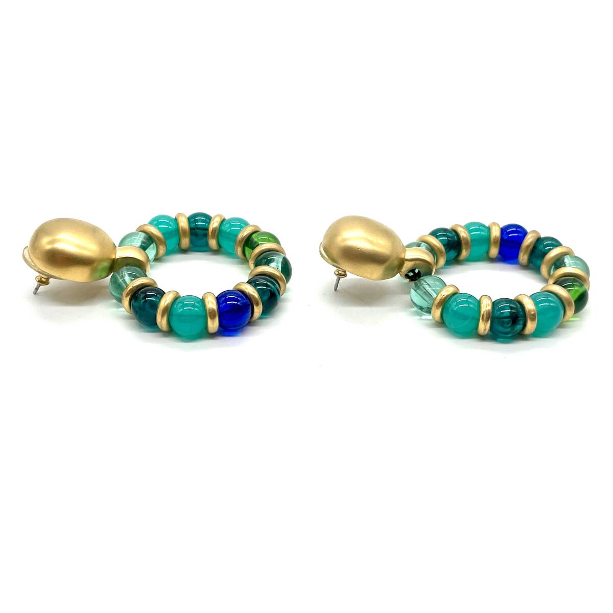 GIVENCHY Givenchy earrings Vintage multi color stone Gold colorful costume jewelry brand accessory 