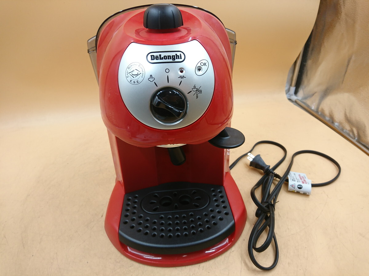 Y5-387 ★現状品★DeLonghi エスプレッソ・カプチーノメーカー レッド EC200N-R★_画像2