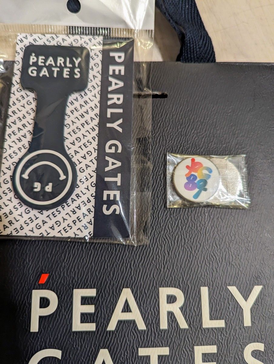 【値下げ中】新品【PEARLYGATES】パーリーゲイツ シリコン製クリップマーカー ゴルフ小物 マーカー2個付き