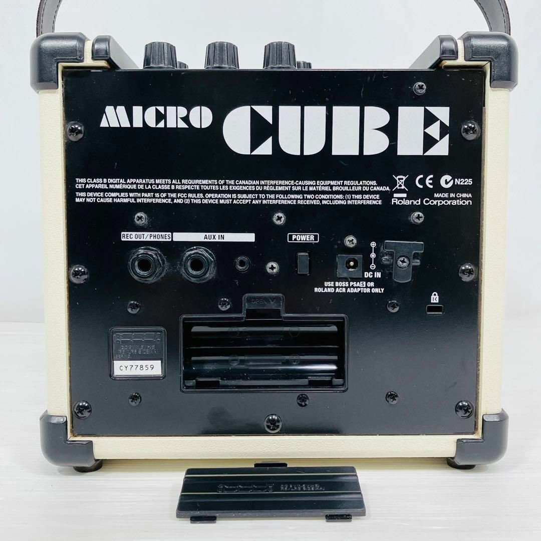 Roland ローランド MICRO CUBE マイクキューブ ギターアンプ コンボアンプ M-CUBE 白 ホワイト 希少色 アダプター付き マイク入力 美品_画像5