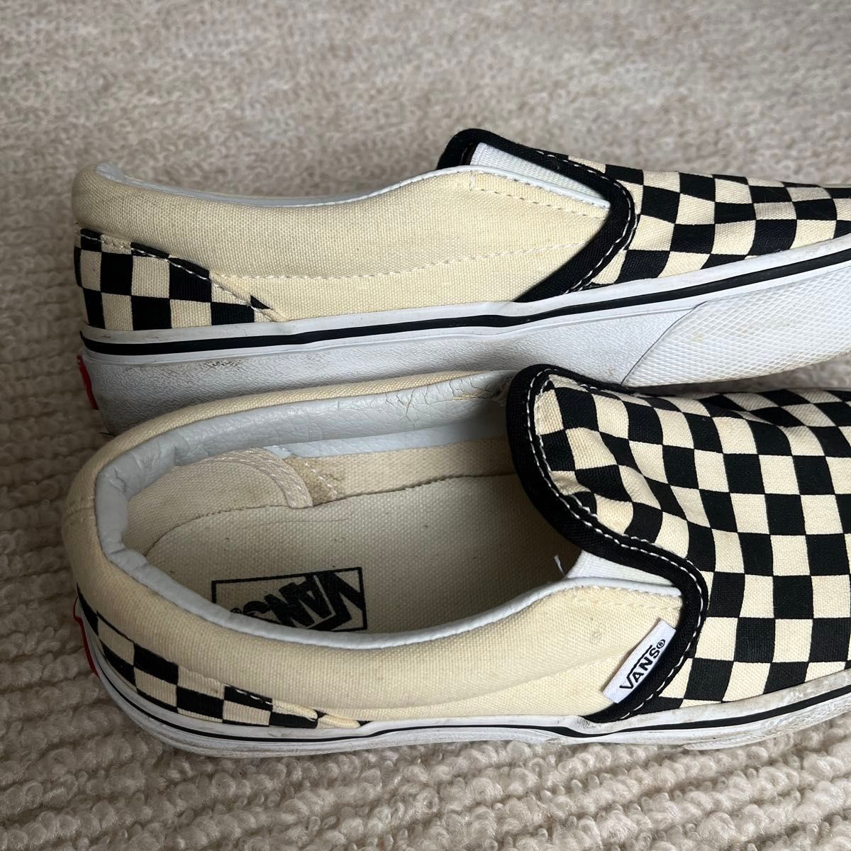 バンズ VANS 22.0スリッポン チェッカー