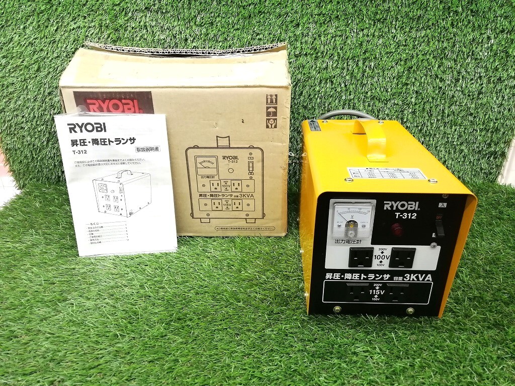 未使用 長期保管品 RYOBI リョービ 3KVA 昇圧・降圧トランサ トランス 変圧器 T-312の画像1