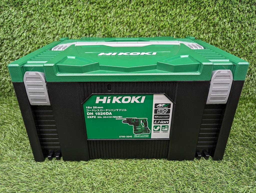 未使用品 HiKOKI ハイコーキ SDSプラス 26mm 18V コードレスハンマドリル DH1826DA(2XPZ) マルチボルトバッテリー2個 + 充電器 【1】_画像10