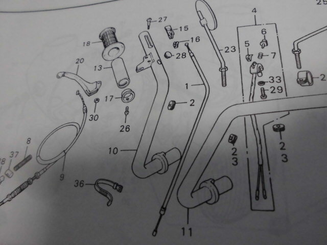 ホンダ純正　モンキー　４Ｌ　スロットルケーブル　Ｚ５０Ｊ１_1