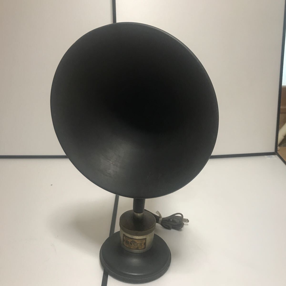 [E011] trumpet speaker horn speaker trumpet type antique SINGER Showa Retro SPEAKER collection sound equipment 