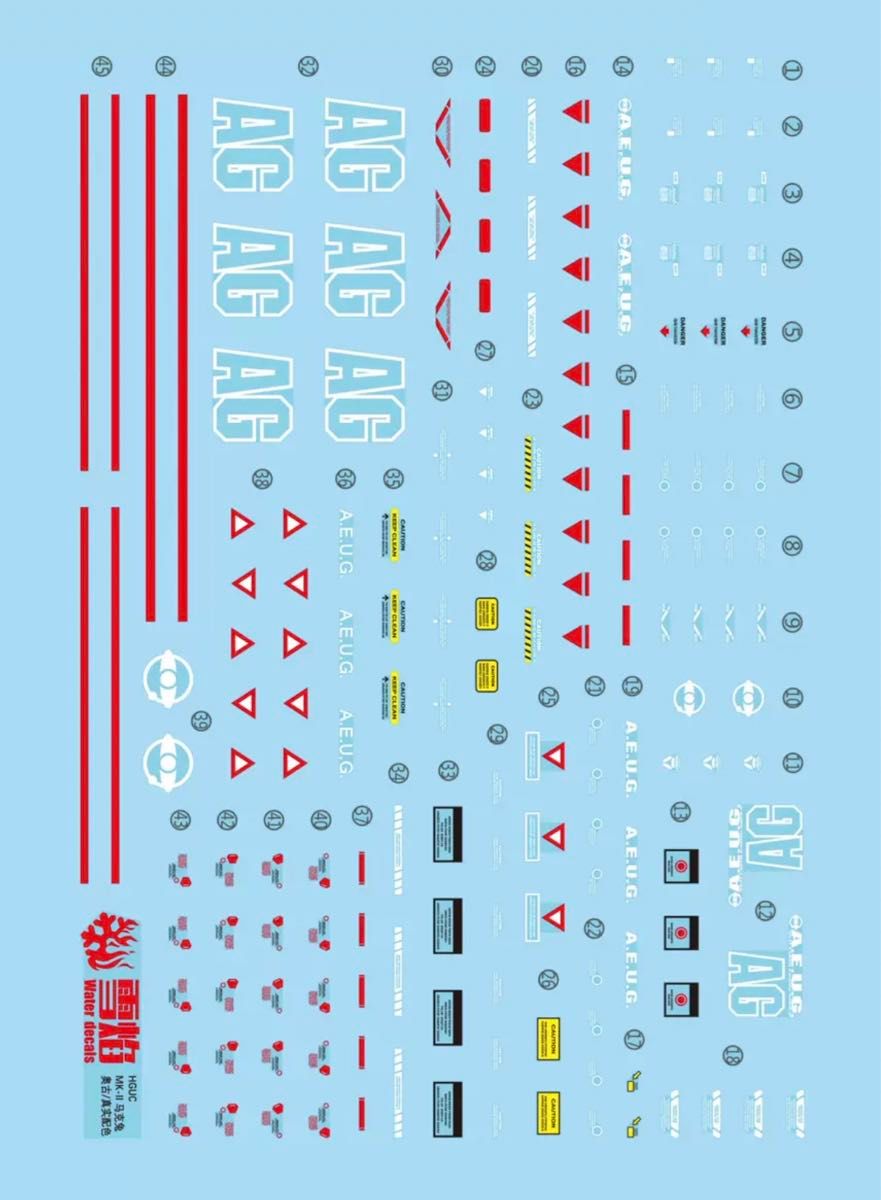 HG 1/144 ガンダムMk-II リアルタイプカラー用蛍光水転写式デカール　他社製　ガンダム　ガンプラ　プラモデル