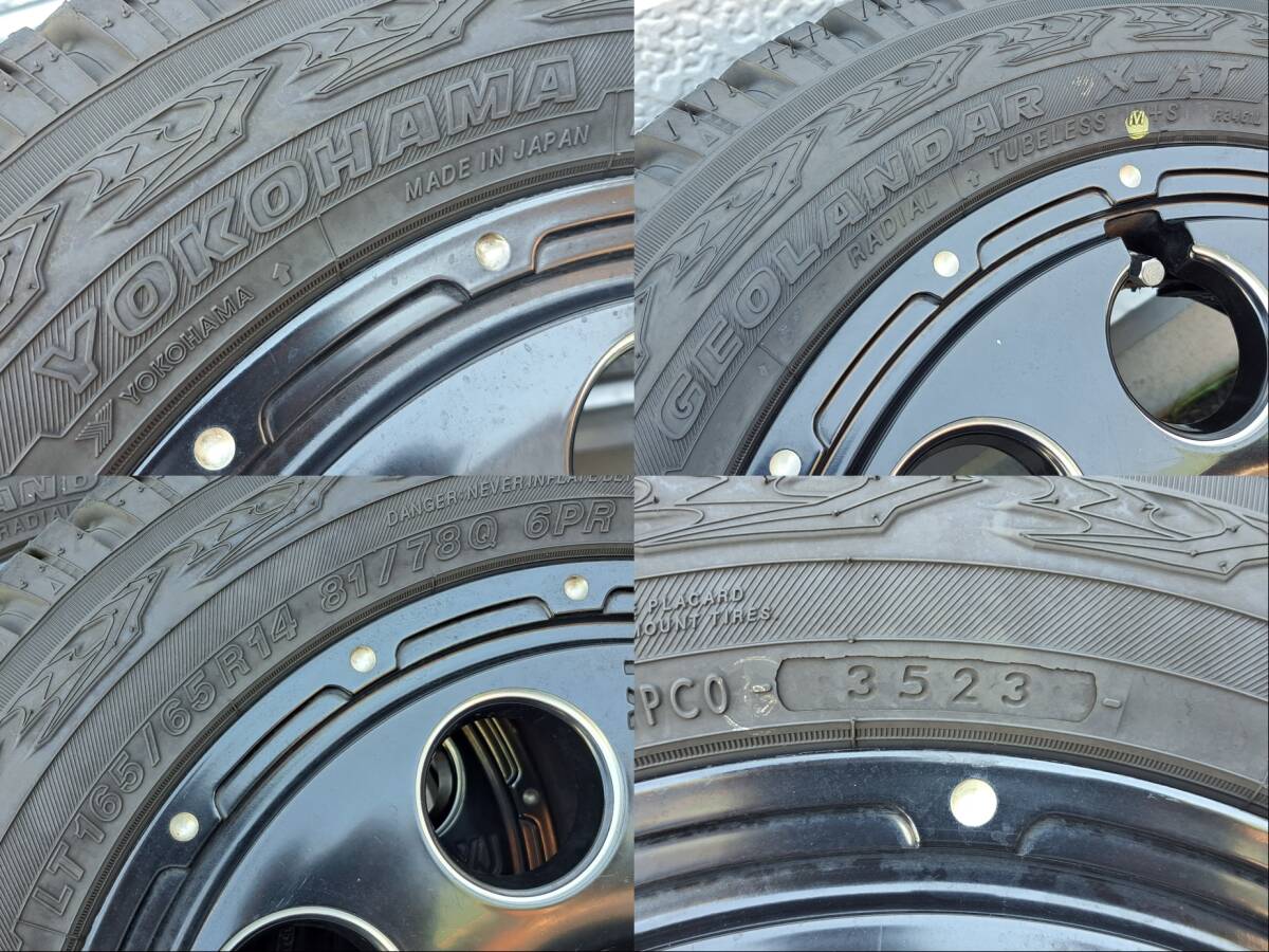 ☆XTREME-J KK03 14インチ 14×4.5J+45 PCD 100 4H ヨコハマ GEOLANDAR X-AT 165/65R14 81/78Q 6PR 2023年製タイヤ 4本☆00390492_画像8