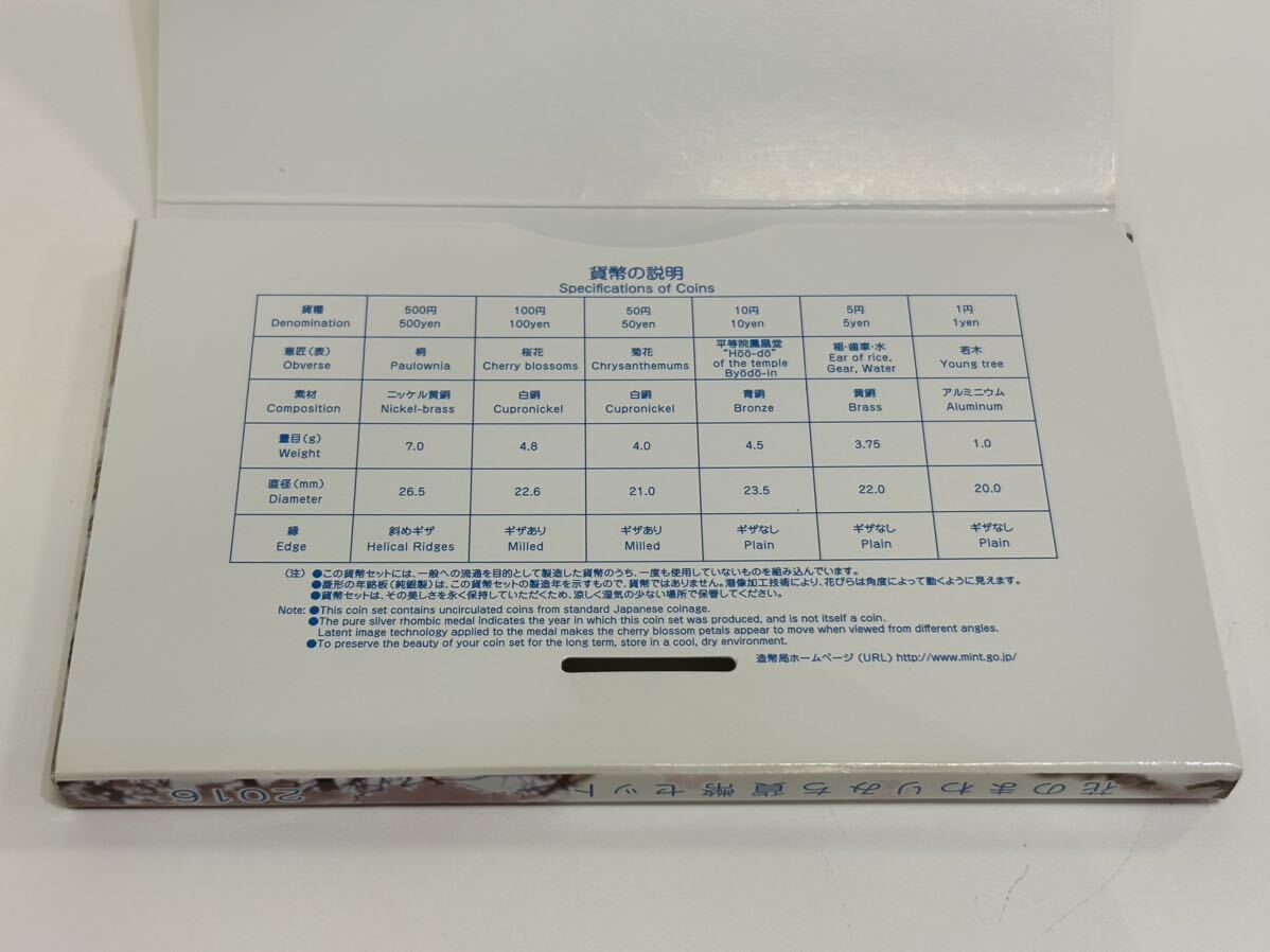 平成28年 2016年 花のまわりみち 八重桜イン広島 貨幣セット 造幣局 硬貨 666円_画像6