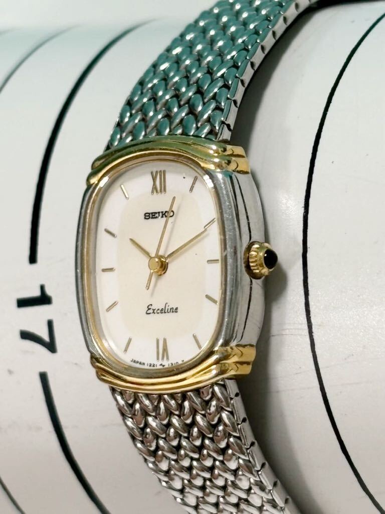 稼働品 SEIKO セイコー EXCELINE エクセリーヌ 1221-5890 レディース腕時計 クォーツ 電池交換済み_画像3