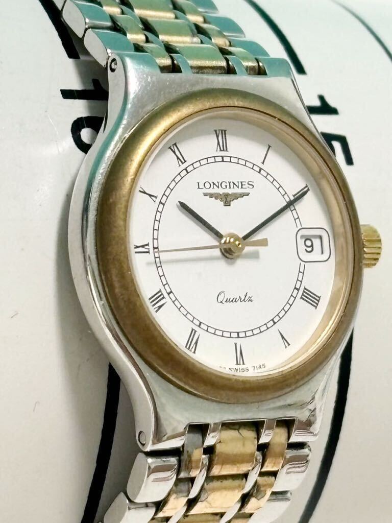 不動品 LONGINES ロンジン Flagship フラグシップ 7145 クォーツ レディース腕時計_画像2