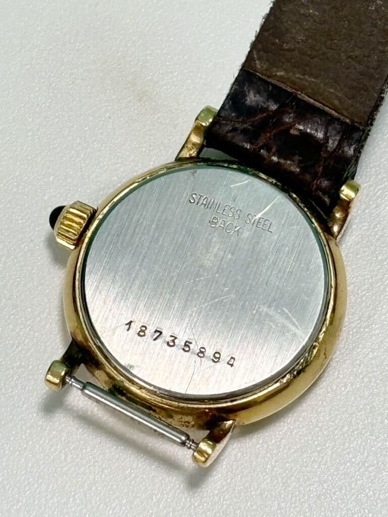 稼働品 LONGINES ロンジン ゴールド文字盤 クオーツ レディース腕時計 電池交換済み ※ベルト半分なし_画像6