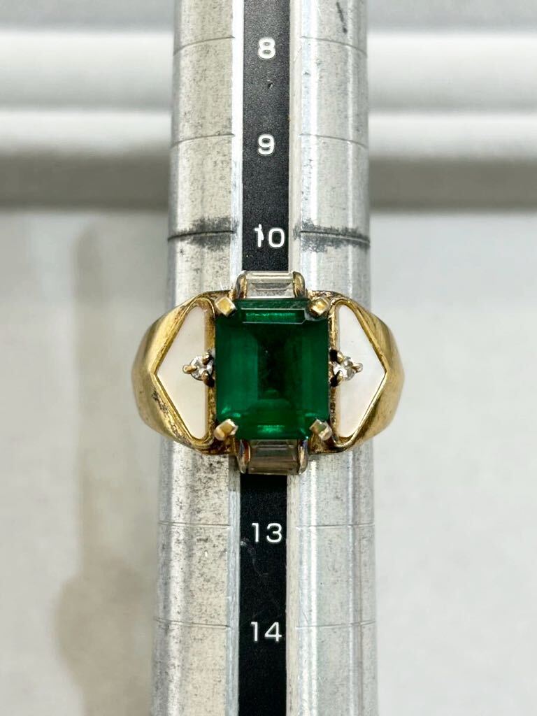 シルバー 925 ブレスレット リング 指輪 ダイヤモンド ゴールドカラー アクセサリー _画像9