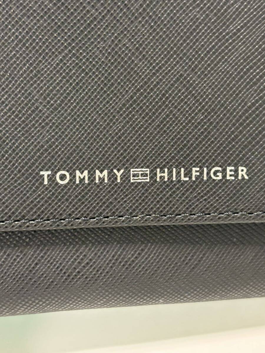 TOMMY HILFIGER トミー ヒルフィガー ロングウォレット 長財布 レザー ブラック 箱付き 美品_画像8