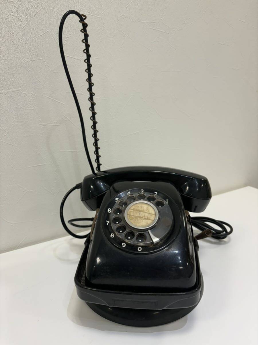  black telephone telephone machine Showa Retro antique dial type telephone dial type retro 