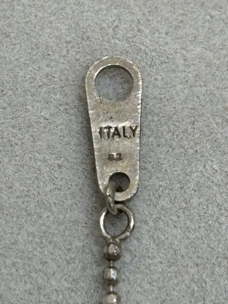  серебряный SV 925 платина pt900 бриллиант 0.2ct колье ITALY