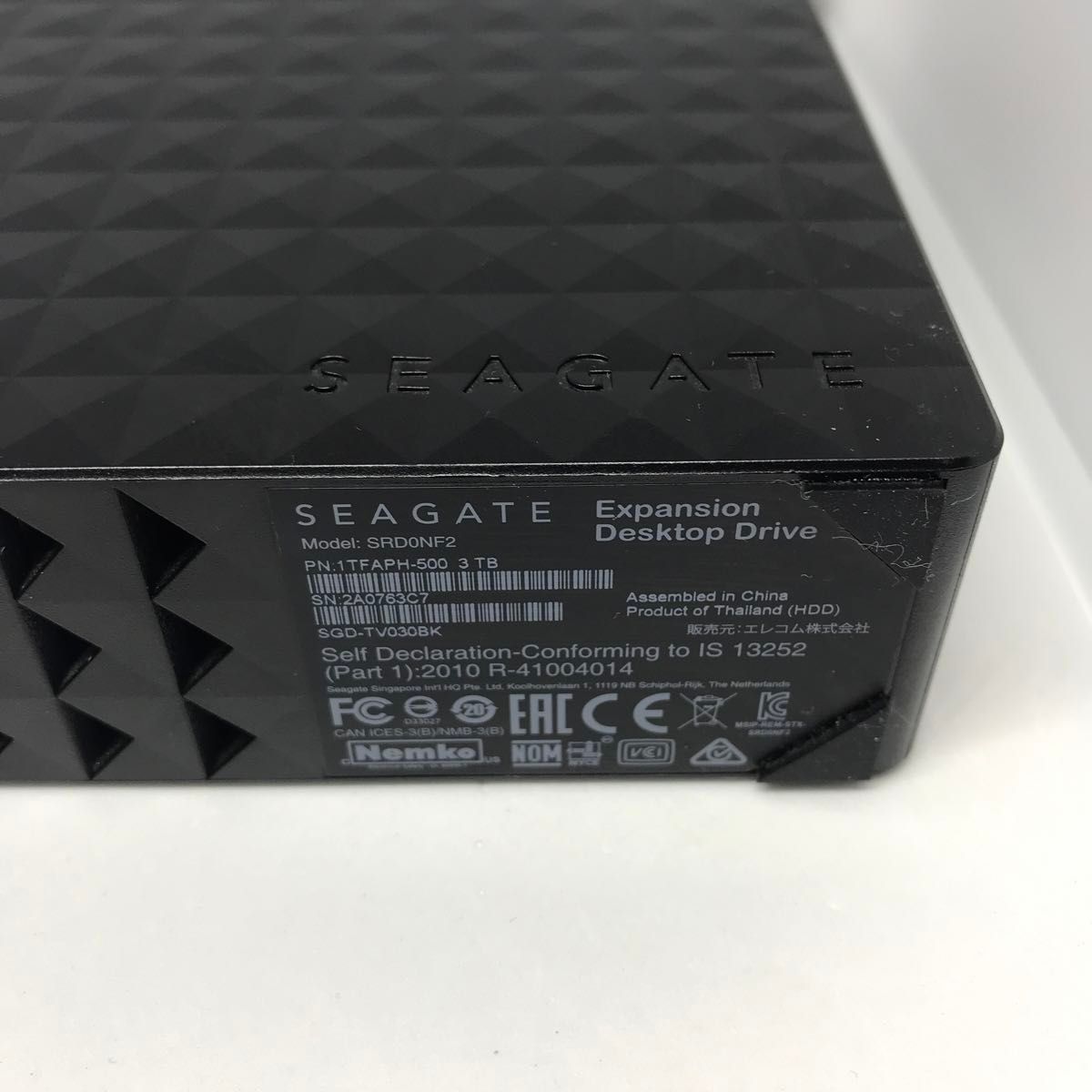 【動作確認済】ELECOM Seagate Expansion USB3.0/3TB/Black/TV SGD-TV030BK