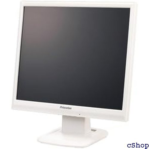 美品 Princeton 17型 ステレオスピーカー搭載 液晶ディスプレイ ホワイト PTFWDF-17 300_画像1