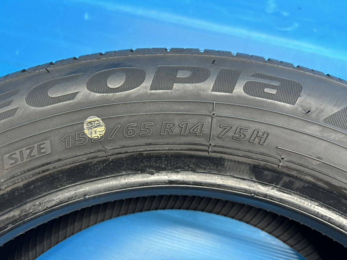 ☆個人宅可☆B09■ブリヂストン エコピア BS ECOPIa NH200C 155/65R14 4本 2022年製造 6～7分山位 点検済_画像7