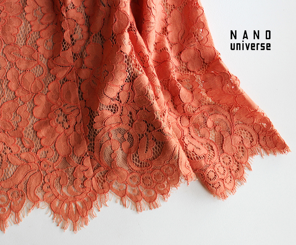  cat pohs shipping 385 jpy * Nano Universe nano*universe| flair sleeve lace bra light orange 