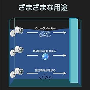 ウェーブポンプ エルエンスタジオ 水流ポンプ 吸盤式 水循環フィルターポンプ 角度調整 流量調整7000L/H水槽循環ポンプ 多様_画像6