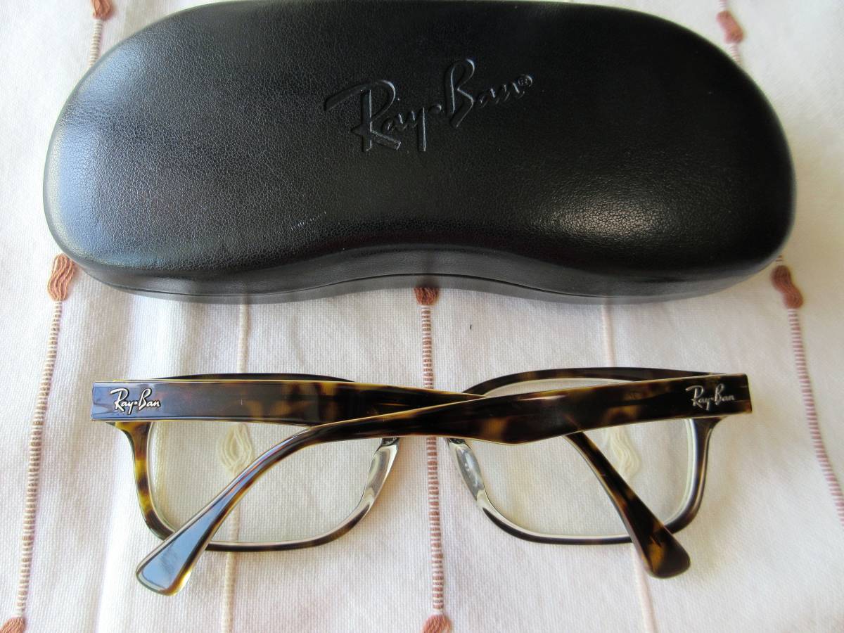 RayBan レイバン 眼鏡 メガネ RB 5286F 5082 53□18-140 度入り 度付き 度あり ケース付き べっ甲柄 ブラウン Ray-Ban べっこう柄_画像4