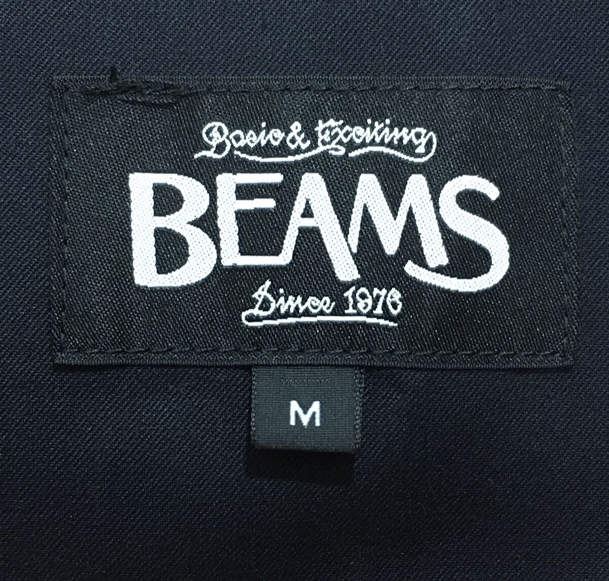 極美品★ビームス テーラード ジャケット BEAMS アンコン シングル ネイビー 濃紺 メンズ 春夏秋 M A764_画像7