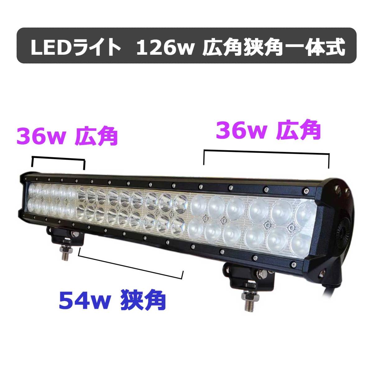 936 LED作業灯 ワークライト CREE製 広狭角一体 126w 12v24v 集魚灯 路肩灯 船舶 タイヤ灯 防水 バックランプ デッキライト サーチライト _画像3