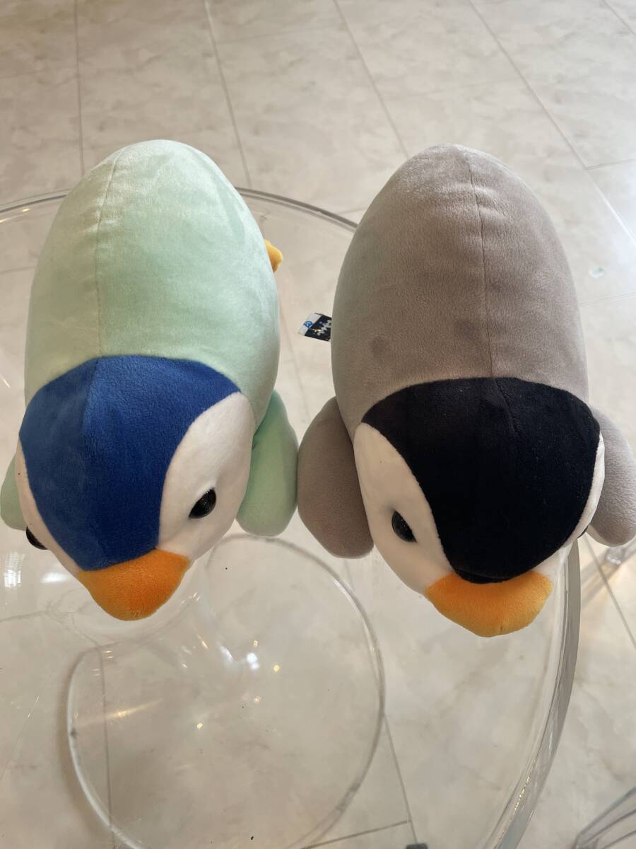 京都水族館　ペンギンぬいぐるみ　　2個ブルーとブラック　黒水色ぺんぎん_画像1