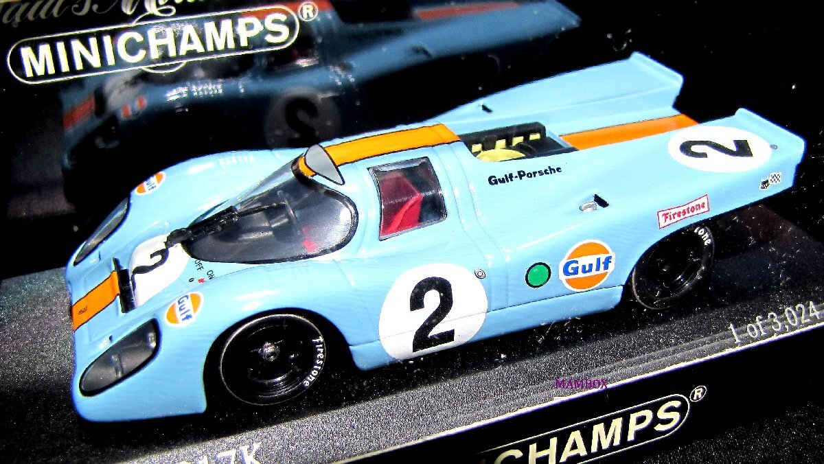 【Ma】ミニチャンプス☆1/43 430706702 ガルフ ポルシェ 917K WINNER 24h デイトナ 1970 3024台限定_画像1