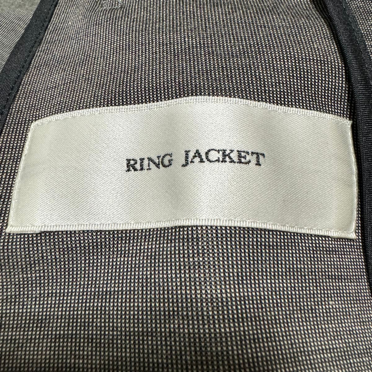 RING JACKET リングヂャケット COOL MAX ダブルブレストジャケット グレー メンズ サイズ48 Lサイズ相当