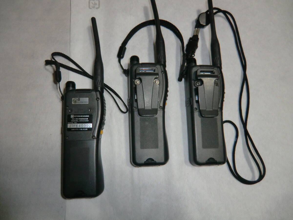 【現状品】STANDARD HX632D Picosuke ピコスケ 3台セット 特定小電力　同時通話型トランシーバー 乾電池仕様_画像4