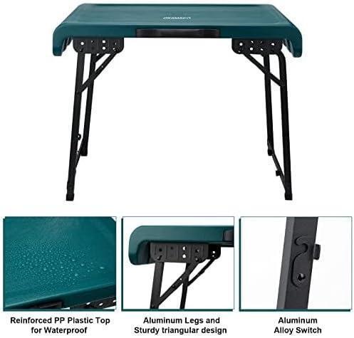 アウトドア　折りたたみ　テーブル　伸縮スツール　テーブルチェアセット　グリーン コンパクト　キャンプ　BBQ　チェア　新品　椅子　机_画像5