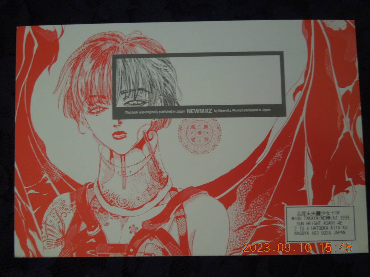 高屋未央 ポストカード / オリジナル 美少年 少女十字 / イラストカード_画像2