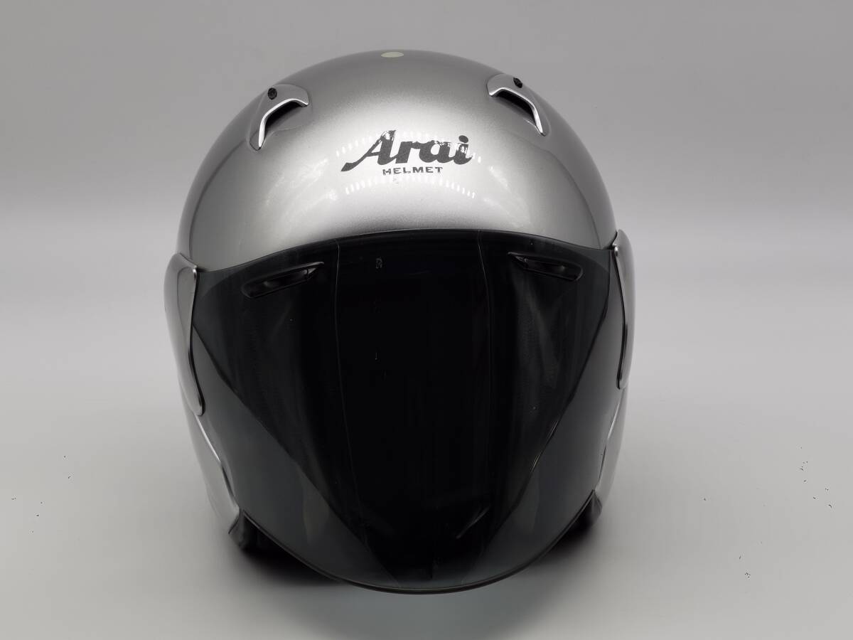 Arai アライ SZ-F ALUMINA SILVER アルミナシルバー SZF ジェットヘルメット XLサイズの画像3