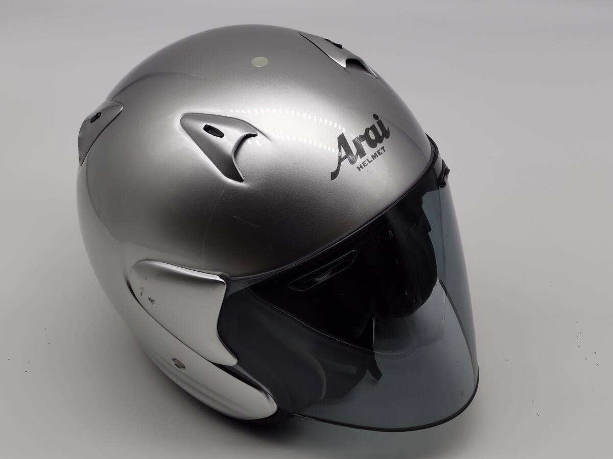 Arai アライ SZ-F ALUMINA SILVER アルミナシルバー SZF ジェットヘルメット XLサイズの画像1