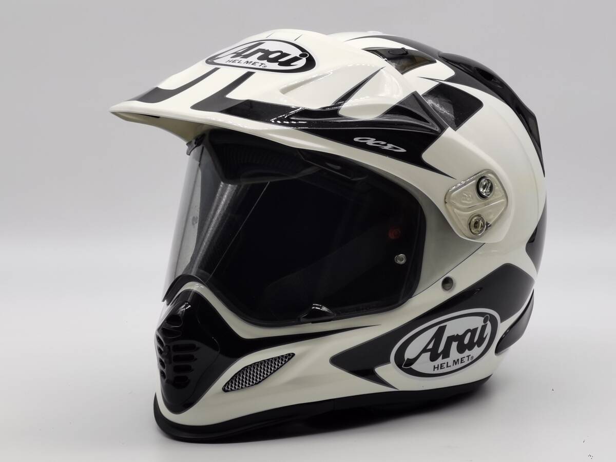 Arai アライ TOUR-CROSS3 EXPLORE ツアークロス3 エクスプローラ ブラック/ホワイト オフロードヘルメット Lサイズ_画像4